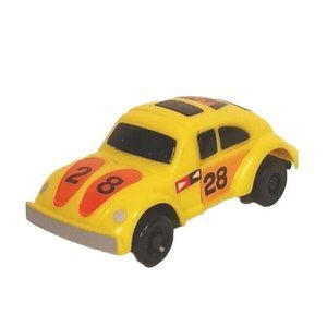 Tams VW Volkswagon Kafer Beetle Pull Back Tested Vintage Yellow Made In Macau